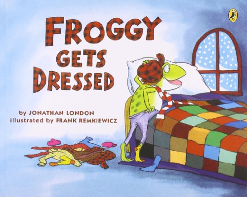 Froggy gets dressed