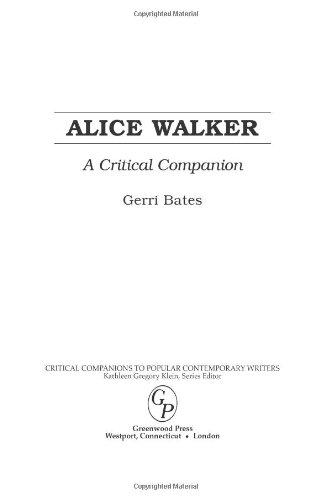 Alice Walker : a critical companion
