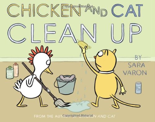 Chicken and Cat clean up