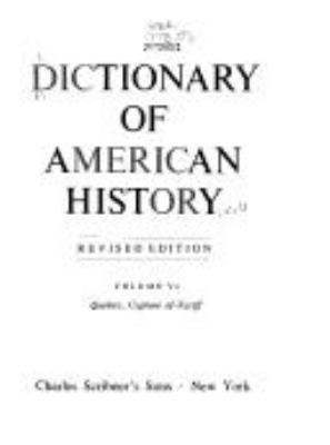 Dictionary of American history.