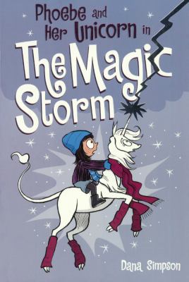 Phoebe and her unicorn in the magic storm :