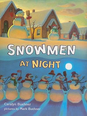 Snowmen at night