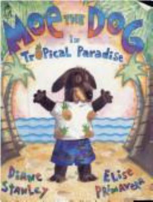 Moe the dog in tropical paradise