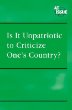 Is it unpatriotic to criticize one's country?