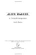 Alice Walker : a critical companion