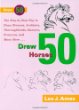 Draw 50 horses