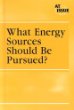 What energy sources should be pursued?